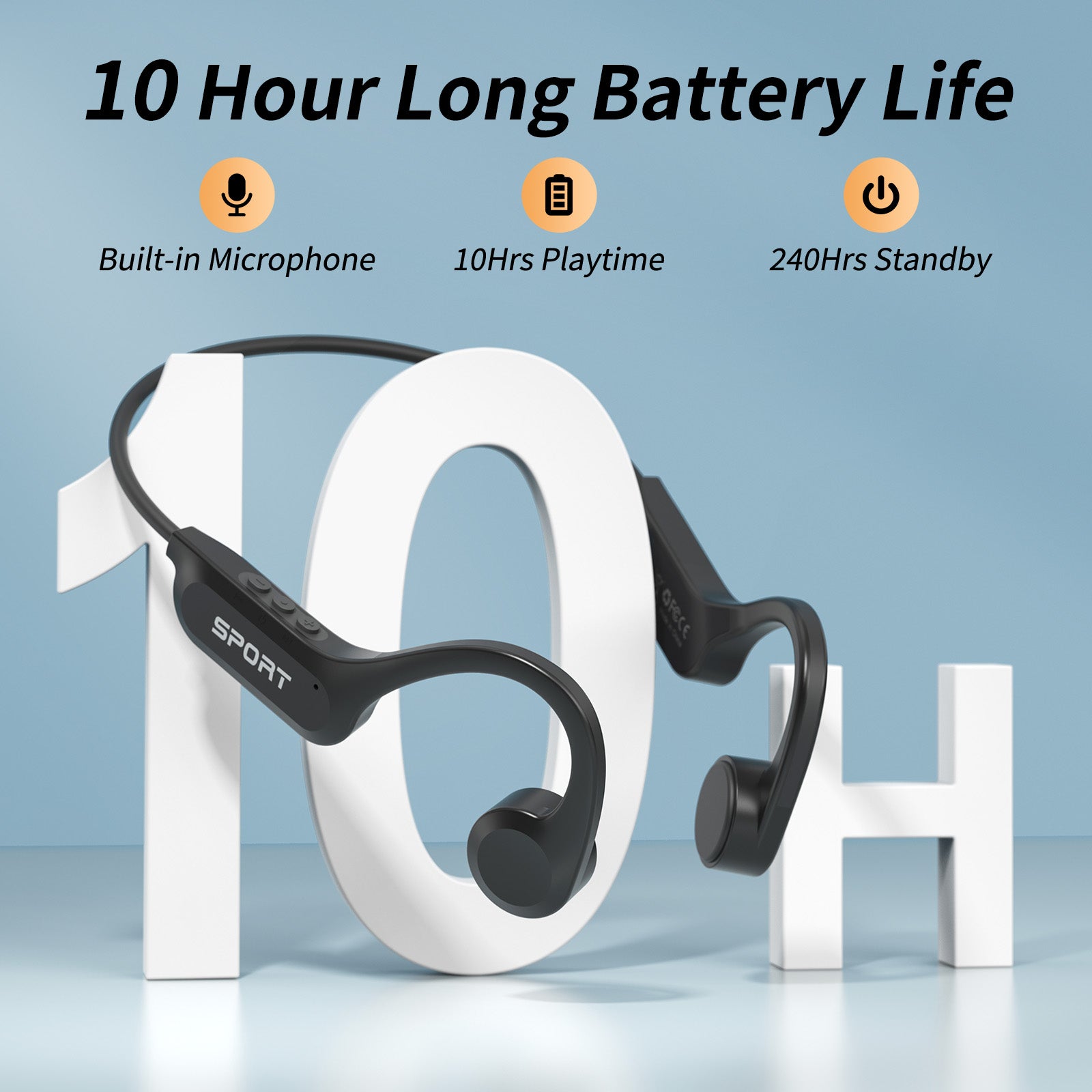 CXK Wireless Heaphones, Bone Conduction Headphones Bluetooth 5.4