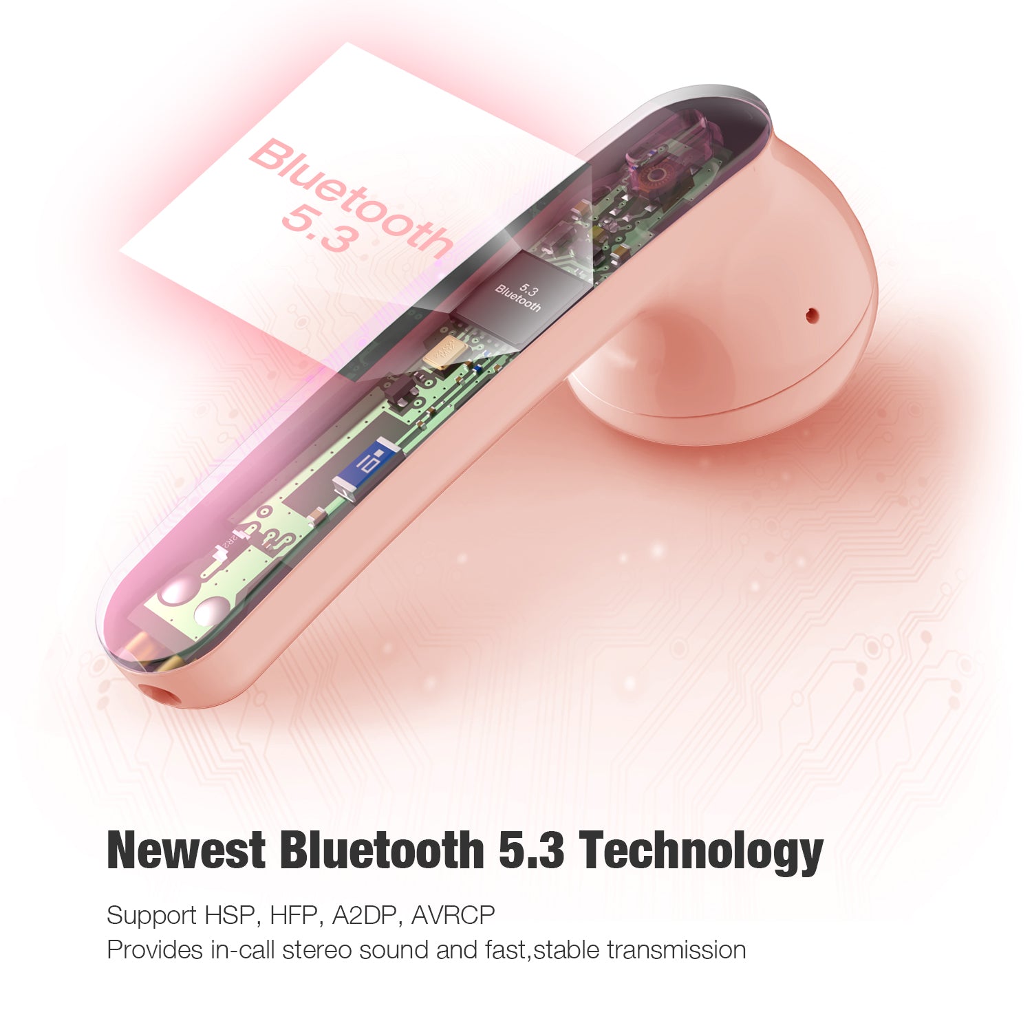 Bluetooth Earbuds T12 Pink