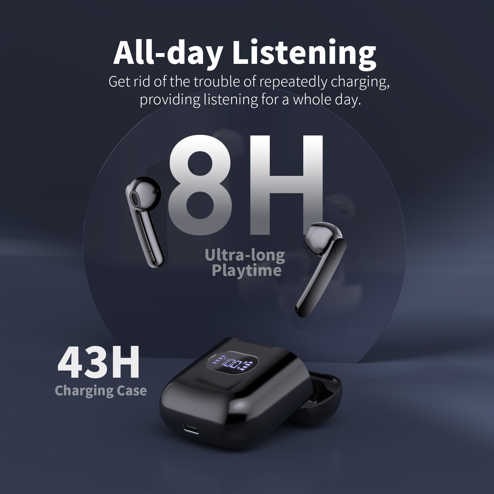 Wireless Earbuds T12 Pro Black